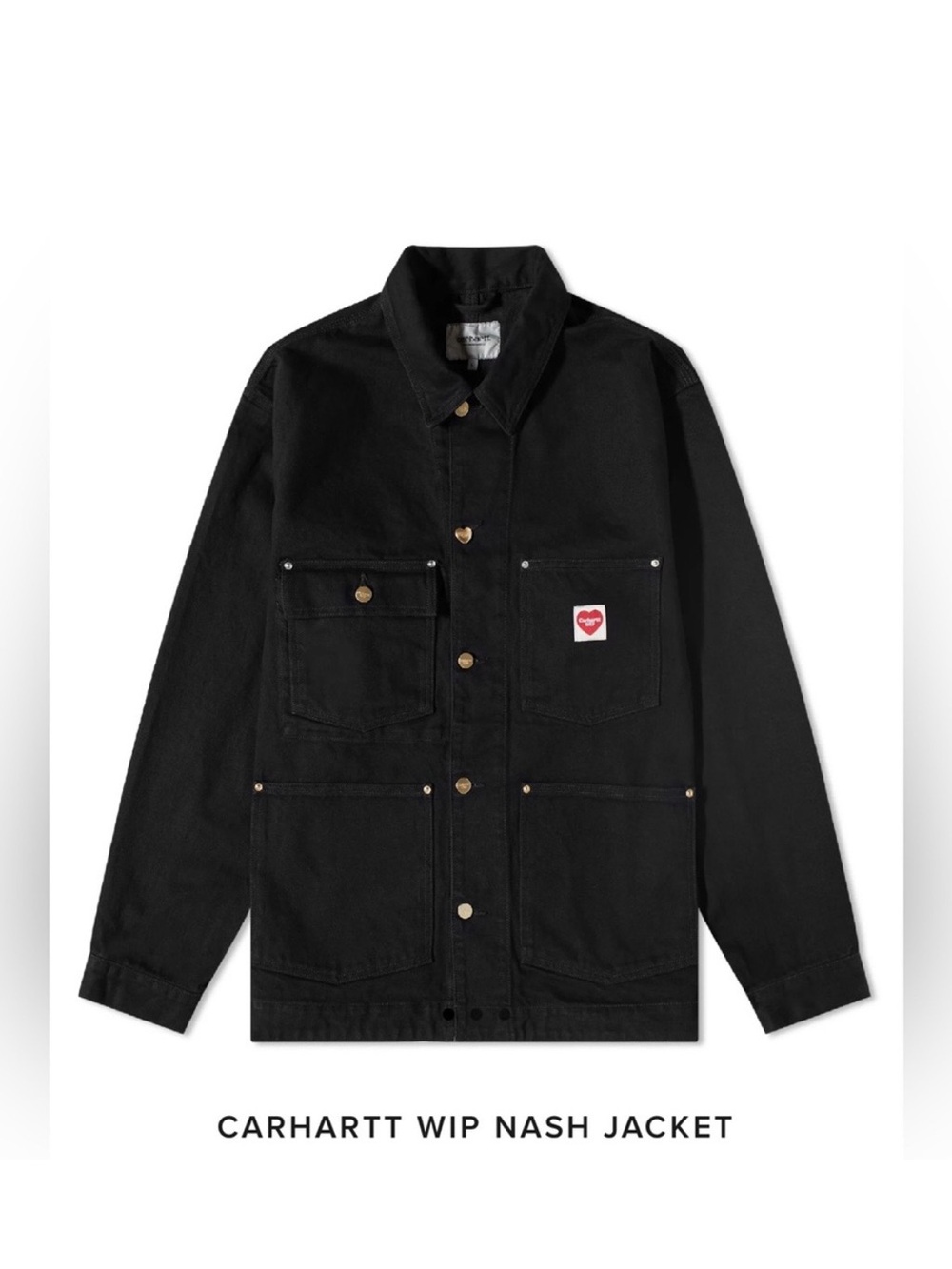 Carhartt WIP Nash jacket Black Canvas Shirt Jacket